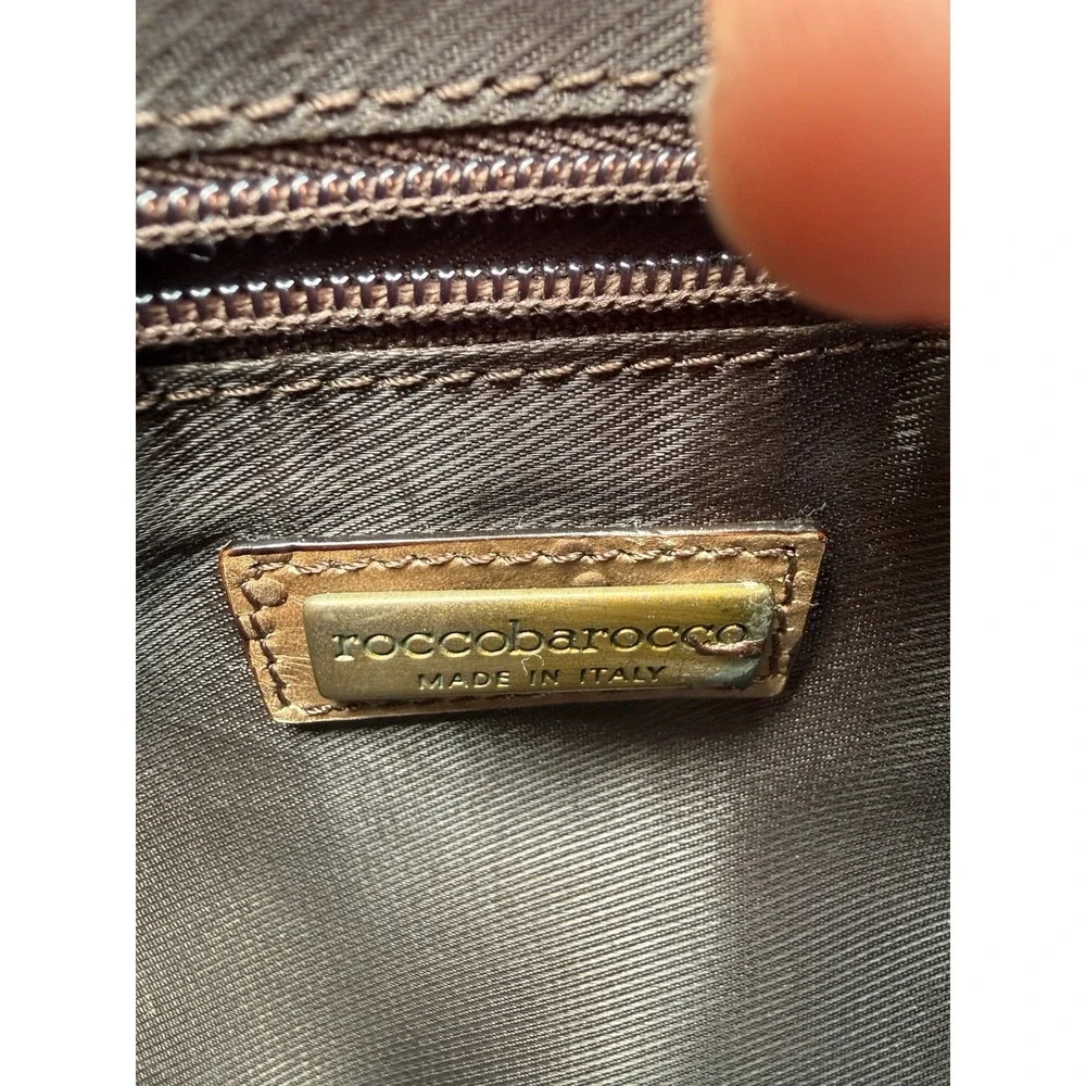 Roccobarocco Shoulder Bag Womens Medium‎ Camel Excellent Vintage Leather